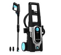 Cecotec Nettoyeur haute pression Compact HidroBoost 1400 EasyMove. Portatif, Roues et Poignée haute, Débit 408l/h, Pompe en Aluminium, 105Bars, Rayon d’Action + 11 m, Buse Turbo Réglable, 1400W (1400 W, Avec Turbo Buse)
