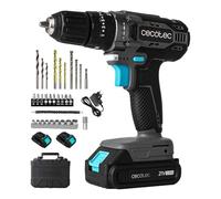 Cecotec Perceuse à Percussion et Visseuse avec 2 Batteries de 21V et 2.000mAh PowerForce 2120 Impact. 1500 tr/min, Couple de Serrage de 45Nm Réglable en 25+1 niveaux, 27000 Impacts/min.