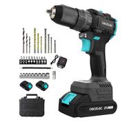 Cecotec Perceuse-Visseuse 2 Batteries 21V-2000mAh PowerForce 3000 Impact Brushless. Moteur sans Balais, 32000IPM, Vitesse 1500rpm, Couple de Serrage 45Nm Réglable 25+1 Niveaux, Lumière et Accessoires