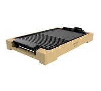 Cecotec Plancha électrique Tasty&Grill 2000 Bamboo Black. Puissance de 2000 W, Structure en bambou. Thermostat réglable, Surface Mixte, Convient au lave-vaisselle