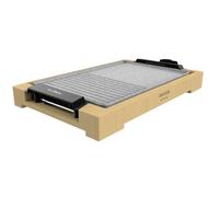 Cecotec Plancha électrique Tasty&Grill 2000 Bamboo MixStone. 2 000 W, structure bambou, thermostat réglable, surface mixte grill et plancha, revêtement RockStone, passe au lave-vaisselle