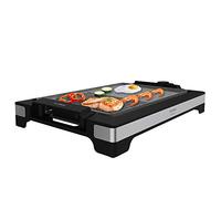 Cecotec Plancha-gril Électrique Tasty&Grill 2000 Inox MixStone. 2000W, Thermostat ajustable, Plaque Antiadhérente pour Griller avec une Surface mixte Plancha et Gril, Revêtement RockStone