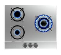 Cecotec Plaque à gaz Bolero Squad G 3200S Inox. Plaque à gaz 3 feux, finition inox, grilles individuelles, puissance de 6250W, brûleur WOK triple couronne et sécurité des vannes intégrée.