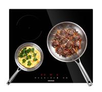 Cecotec Plaque à Induction 3 Zones Bolero Squad I 3000Eco, 6,6 kW | Grande Zone de 280 mm, 3000 W, Commande Tactile, 9 Niveaux, Minuterie de 99 min, Verrouillage de Sécurité Enfant