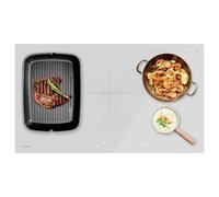 Cecotec Plaque à Induction à 5 Foyers Bolero Squad I 5600 FullFlex90 White | Puissance 10200W, Double Zone Flex, Zone Extra-Large de 30cm, Largeur de 90 cm, Commande Tactile Invisible, Sécurité Enfants