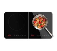 Cecotec Plaque à Induction Portable 2 Feux Full Magma Double, 3500W sur 8-10 Niveaux, Digitale, Contrôle Tactile et Programmable, Protection Surchauffe, AutoOff et Thermostat, Noir, 56 x 31 cm