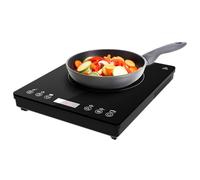 Cecotec Plaque à Induction Portable 1 Feu Full Magma Slim. Puissance de 2000W réglable sur 8 niveaux, design en verre haute résistance, écran tactile, minuterie, facile à nettoyer