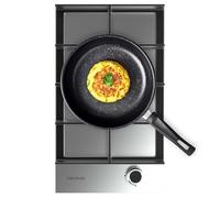 Cecotec Plaque de Gaz 1 Feu Bolero Squad G 1400F Inox, 3,4kW, Acier Inoxydable, Grilles en Fonte, Brûleur WOK Triple, Allumage Électronique, Sécurité Valves, accessoire de conversion