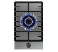 Cecotec Plaque de Gaz Butane et Naturel 1 Feu Bolero Squad G 1200F Inox. 3500 W, Acier Inox, Grilles Complètes en Fonte, Brûleur WOK Triple Couronne, Allumage Électrique, Système de Sécurité