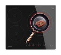 Cecotec Plaque Vitrocéramique 3 Brûleurs Bolero Squad V 3000, Puissance Maximale 2700 W, 9 Niveaux De Puissance, Touch Control, Détecteur De Casserole Jusqu'à 295 Mm, Minuterie, Kidlock