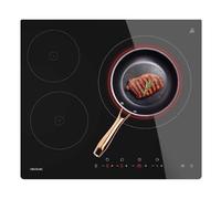 Cecotec Plaque Vitrocéramique 3 Brûleurs Bolero Squad V 3000, Puissance Maximale 2700 W, 9 Niveaux De Puissance, Touch Control, Détecteur De Casserole Jusqu'à 295 Mm, Minuterie, Kidlock