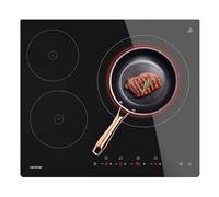 Cecotec Plaque vitrocéramique 3 feux Bolero Squad V 3001 Max. Puissance maximale 6200 W, 9 niveaux de puissance, arrêt automatique, minuterie individuelle, contrôle tactile, fonction KidBlock