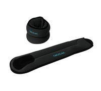 Cecotec Poids pour Chevilles et Poignets Ajustables Drumfit AnkleBell 2000 Neo. Ensemble de 2 Chevillères Ajustables avec Velcro, Poids de 2 kg chacune, Remplies de Sable, Dimensions 42x10x3.5cm