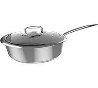 Cecotec Polka Classy 16 Pot en acier, diamètre 16 cm, capacité 1,3 l, acier inoxydable 18/10, revêtement antiadhésif, manche riveté, couvercle en verre, convient pour tous les types de cuisines