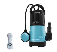 Cecotec Pompe Submersible Axike 750 Dark&Crystal. 750 W, 2en1 Eaux Claires et Usées, 14 000 L/h, Fonction Low-Suction, Hauteur 7,5 m, Profondeur 7 m, Interrupteur à Flotteur, IPX8, Câble 10 m