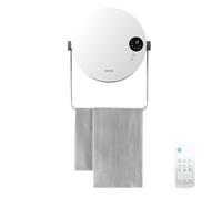 Cecotec Porte-serviettes Chauffant Céramique Mural ReadyWarm 2000 Round. 2000W, 2 Niveaux, LED, Touch Control, Télécommande