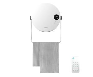 Cecotec Porte-serviettes Chauffant Céramique Mural ReadyWarm 2000 Round. 2000W, 2 Niveaux, LED, Touch Control, Télécommande, Minuterie, IP22, Design Élégant, Sécurité, Idéal Salles de Bain