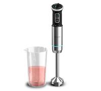 Cecotec Power Neutron 1100MAX Batteur à main, puissance maximale 1100 W, 4 lames, revêtement en titane, vitesse réglable, fonction turbo, modèle XL, gobelet de 800 ml, hachoir à viande spécial 600 ml