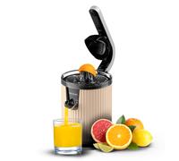 Cecotec Presse-agrumes électrique à bras pour oranges et agrumes Xqueeze RetroJuice 600 Beige. 600W, Style rétro, filtre en acier inox, cône plastique, levier pour extraire la pulpe, Anti-gouttes