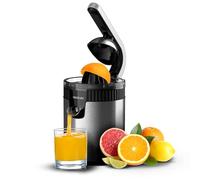 Cecotec Presse-agrumes électrique à bras pour oranges et agrumes Xqueeze RetroJuice 600 Steel. 600W, Style rétro, filtre en acier inox, cône plastique, levier pour extraire la pulpe, Anti-gouttes