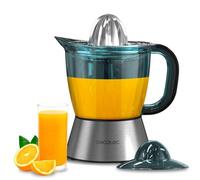 Cecotec Presse-agrumes Électrique pour Oranges et Agrumes Zitra Steel, 40 W et Filtre en Plastique, 2 Cônes en Plastique, Double Sens de Rotation, Allumage Automatique, Tambour d'une Capacité de 1L