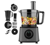 Cecotec Robot culinaire Paprika 1300 Full, 2000W de puissance, en acier inoxydable, 2 vitesses, 3 disques de coupe, comprend un bol de 3,5 L, une carafe de 1,8 L et un presse-agrumes