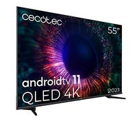 Cecotec QLED 55” SMART TV V1 + Série VQU11055. 4K UHD, Android 11, Frameles Design, MEMC, Dolby Vision and Atmos, Subwofer, HDR10, modèle 2023