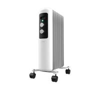 Cecotec Radiateur à huile Readywarm 750 Space White, 1500 W, chauffe jusqu'à 15 m² Thermostat réglable, technologie Heat Space, Transport facile avec Easygo. Idéal pour les petits espaces
