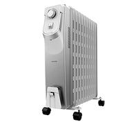 Cecotec Radiateur Bain d'Huile ReadyWarm 11000 Space 360º.11 éléments, 2500 W, 28 m², Thermostat ajustable avec trois niveaux de puissance, Ramasse-câbles, systèmes de sécurité