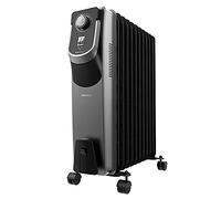 Cecotec Radiateur Bain d'Huile ReadyWarm 11000 Space 360º Black.11 éléments, 2500 W, 28 m², Thermostat ajustable avec trois niveaux de puissance, Ramasse-câbles, Systèmes de sécurité