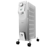 Cecotec Radiateur Bain d'Huile ReadyWarm 7000 Space 360º. 7 modules, 1500 W, 18 m², Thermostat réglable avec trois niveaux de puissance, Enrouleur de câble, Double système de sécurité.