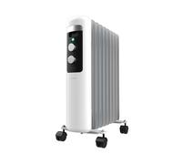 Cecotec Radiateur Électrique à Huile Basse Consommation de 9 Modules ReadyWarm 950 Space White. 2000W, 3 Niveaux de Puissance, Système de Sécurité et Roulettes, Idéal pour 20 m², Blanc