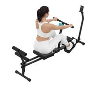 Cecotec Rameur hydraulique Pliable et Compact Drumfit Rower CompactROW. 12 Niveaux de résistance, Poids jusqu'à 110 kg, renforce Les Bras, Le Dos et améliore la résistance cardiovasculaire