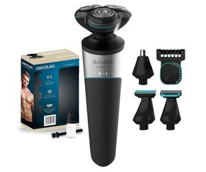 Cecotec Rasoir Multigrooming 5 en 1 PrecisionCare Multigrooming 5in1. Batterie au Lithium, Autonomie 60 min, Lames en Acier Inoxydable, Tête Rotative avec 3 Lames, Étanche IPX5