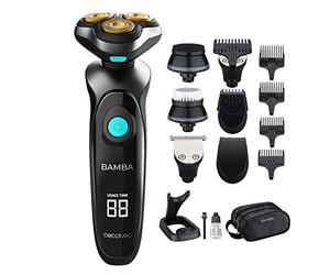 Cecotec Rasoir Multigrooming Bamba PrecisionCare TwistGroom 10 en 1, base de charge, batterie au lithium, lames en acier inoxydable avec revêtement en titane, écran numérique et imperméable, couleur