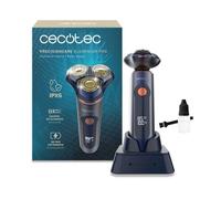 Cecotec Rasoir Rotatif PrecisionCare Aluminium Pro. Autonomie 80 min, Écran LCD, Lames en Titane, 8000 tr/min, Résistant à l'Eau IPX6, Technologie à Double Lame, Base de Charge