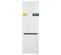 Cecotec Réfrigérateur Bolero CoolMarket Combi 262 – 262 L Blanc, Classe E, LED, Plateaux en verre