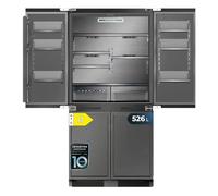 Cecotec Réfrigérateur 4 Portes Encastrable Total No Frost 526 L Bolero CoolSilver 4D BI 526 Select D. 200 cm de Hauteur, 57 cm de Largeur Pure CoolMatrix, Freshness Flex HUB, CryoFreeze HUB