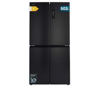 Cecotec Réfrigérateur 4 Portes No Frost Bolero CoolMarket 4D 503 Dark E, 503L, Hauteur 177,5 cm et 85,3 cm Largeur, MetalFlexCooling, Compresseur Inverter, Tiroir Température et Humidité Variable