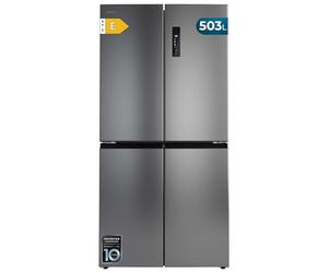 Cecotec Réfrigérateur 4 Portes No Frost Bolero CoolMarket 4D 503 Inox E, 503L, Hauteur 177,5 cm et 85,3 cm Largeur, MetalFlexCooling, Compresseur Inverter, Tiroir Température et Humidité Variable