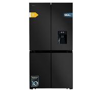 Cecotec Réfrigérateur Américain 4 Portes Dark de 564 L Bolero CoolMarket 4D 564 Dark E. 183 cm de Hauteur, 91 cm de Largeur, Distributeur d'Eau, Moteur Inverter Plus, NoFrost Total