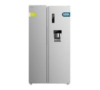 Cecotec Réfrigérateur Américain 559L Total No Frost avec Distributeur d'Eau Bolero CoolMarket SBS 559 Inox C. Hauteur 177cm et 91cm de Largeur, Basse Consommation, Compresseur Inverter, Mode Smart