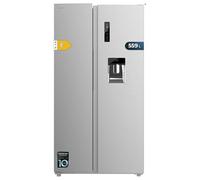 Cecotec Réfrigérateur Américain Bolero CoolMarket SBS 559 Inox E, 559 L, 177 cm x 90 cm Système Multi Air Flow, Total No Frost, Moteur Inverter Plus, Fast Cooling, Mode Eco, Alarme de Porte