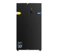 Cecotec Réfrigérateur Américain Bolero CoolMarket SBS 562 Dark D. 562 L, Classe D, Total No Frost, mode vacances, compresseur inverter, LED intérieure y porte réversible.