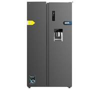 Cecotec Réfrigérateur Américain de 559 Litres Bolero CoolMarket SBS 562 Dark D. 177 cm de Hauteur et 90 cm de Largeur, Classe D, Système Multi Air Flow, No Frost Total, Moteur Inverter Plus