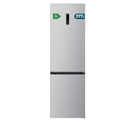 Cecotec Réfrigérateur Bolero CoolMarket Combi 377 Inox A, 377 L | Hauteur 200 cm, Largeur 59,5 cm D'Efficacité, Système CoolMatrix, Deux Tiroirs avec Contrôle de L'Humidité