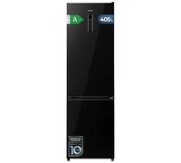 Cecotec Réfrigérateur Bolero CoolMarket Combi 405 WL Elite Black Glass A | 405 L, Hauteur 199 cm, Largeur 59,2 cm Total No Frost, Moteur Inverter, Écran Couleur, Tiroir Fresh Flex