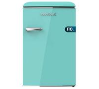 Cecotec Mini Frigo Rétro de 110 L Bolero CoolMarket TT Origin 110 Vert E. Mini Réfrigérateur ICEBOX, LED Intérieur, Poignée Chromée, Étagères en Verre, Ouvre-bouteilles, Vert.