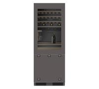 Cecotec Réfrigérateur Bolero CoolSilver Combi BI 437 Maestre Elite | Intégrable avec Cave à Vin, Profondeur Inférieure à 60 cm, Intérieur Gris avec Détail en Inox, Finition Elite Grey Premium