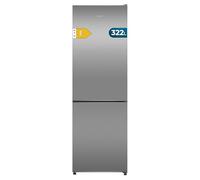 Cecotec Réfrigérateur Combi 2 Portes Bolero CoolMarket Combi 322 Inox E. 322 L, Hauteur 185 et 60 cm de Largeur, Basse Consommation, Système Multi Air Flow, Total No Frost et 2 Tiroirs